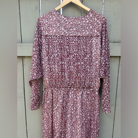 NWT Ted Baker Vally Draped Midi Batwing Sleeve Dress Bohemian Cottagecore 12 - Picture 13 of 14